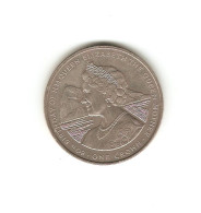 594/ GIBRALTAR : Elizabeth II : 1 Crown 1980 (copper-nickel - 28,40 Grammes) 80ème Anniversaire Queen Mother - Gibilterra