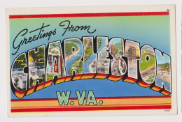 USA United States Greetings From CHARLESTON W.VA. Vintage 1960s Photo Postcard RPPc AK (42373) - Charleston