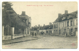 CPA 10 Aube - PLANCY L'Abbaye - Rue Des Champs - Petite Animation , Attelage - Romilly-sur-Seine