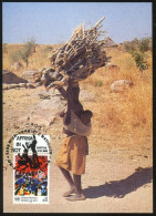 Mk UN Vienna (UNO) Maximum Card 1986 MiNr 55 | "Africa In Crisis" #max-0012 - Maximumkarten