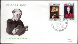 FDC - Europa CEPT 1980 -- Belgium - 1980