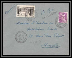 108007 Lettre Recommandé Provisoire Bouches Du Rhone N°777 Nancy + Gandon Marseille La Valentine - Temporary Postmarks