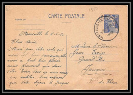 107872 Carte Postale Entier Postal Stationery Bouches Du Rhone Gandon 12f Marseille Rue Des Trois Mages 1950 Pour Jouque - Standard Postcards & Stamped On Demand (before 1995)