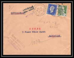 107869 Lettre Recommandé Provisoire Cover Bouches Du Rhone N°695 Dulac + Gandon Marseille Rue Des Trois Mages 1946 - Temporary Postmarks