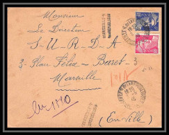 107070 Lettre Recommandé Provisoire Cover Bouches Du Rhone Gandon Marseille République 1946 - Temporary Postmarks