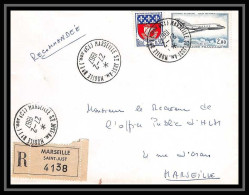107027 Lettre Recommandé Cover Bouches Du Rhone Pa Poste Aerienne N°42 Mystère 20 Marseille Saint Just 1967 - 1960-.... Covers & Documents