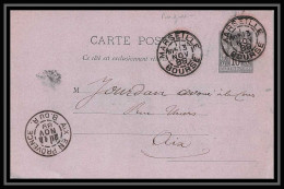 108979 Carte Postale Entier Postal Stationery Bouches Du Rhone 10c Sage 1889 Marseille Bourse  - Cartoline Postali E Su Commissione Privata TSC (ante 1995)