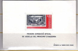 Andorre Francaise - BF Premiere Exopsition Philatelique - Neuf** - MNH - Blocks & Sheetlets