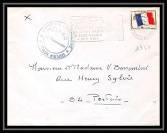 108731 Lettre Cover Bouches Du Rhone FM N°13 1967 Cassis Daguin Qu A Vist Paris - Military Postmarks From 1900 (out Of Wars Periods)