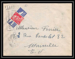 108419 Lettre Cover Bouches Du Rhone N°813 Gandon 1949 Marseille Saint Ferréol - 1960-.... Storia Postale