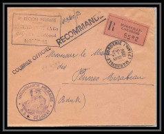 110137 Lettre Recommandé Cover Bouches Du Rhone Intendance Militaire 1964 Marseille Corderie  - Military Postmarks From 1900 (out Of Wars Periods)