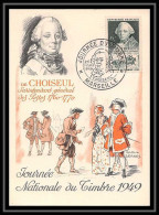 111037 Carte Maximum (card) Bouches Du Rhone N°828 Choiseuil Marseille Journée Du Timbre 1949 FDC Premier Jour  - 1950-1959