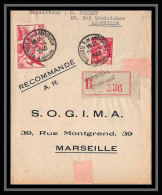 110530 Lettre Recommandé Cover Bouches Du Rhone PA Poste Aerienne N°17 Iris 1949 Marseille République  - 1960-.... Brieven & Documenten