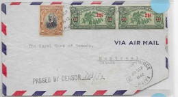 Haiti Letter To Canada 1942 CENSORED (with 1924 Stamp On Left) - Haïti