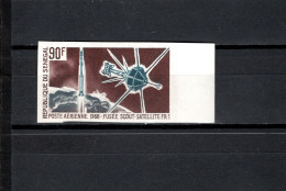 Senegal 1966 Space, French Satellites 90F Stamp Imperf. MNH - Afrika