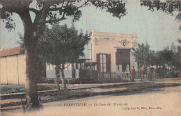 Tunisie - FERRYVILLE (Menzel Bourguiba) - La Gare Des Tramways - Tirage Couleurs - Ecrit 1916 (2 Scans) - Tunisia