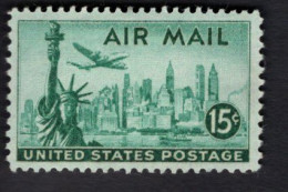 200224463 1947 SCOTT C35  (XX) POSTFRIS MINT NEVER HINGED  -  STATUE OF LIBERTY - LOCKHEED CONSTELLATION - 2b. 1941-1960 Unused