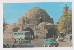 Uzbekistan Bukhara Toqi Telpak Furushon Market, Street, Old Cars, Bus, 1970s Soviet Russia USSR Photo Postcard (42447) - Ouzbékistan
