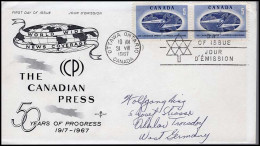 Canada - FDC - The Canadian Press, 50 Years Of Progress - 1961-1970