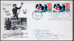 Canada - FDC - 1969 Sports Series : Curling - 1961-1970