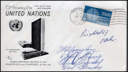 Canada - FDC - 25th Anniversary Of The United Nations - 1961-1970