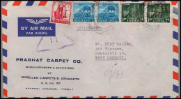 Registered Cover To Viersen, Germany - 'Prabhat Carpet Co, Bhaddhi, Varanasi' - Lettres & Documents