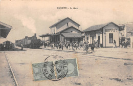 Tunisie - BIZERTE - La Gare Avec Train - Buffet - Voyagé 1910 (2 Scans) - Tunisia