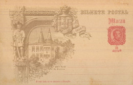 MACAO , TARJETA ENTERO POSTAL , MACAU , PALACIO REAL DE SINTRA - Ganzsachen