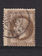 Un Timbre N° 30    Napoléon III   Lauré   30 C  Brun  Oblitéré - 1863-1870 Napoleon III With Laurels