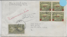 Haiti 1945 Registered Letter To Ohio USA - Haïti