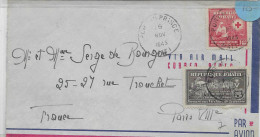 Haiti 1945 Letter To Paris With Red Cross Stamp - Haïti