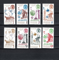 Sharjah 1965 Space, ITU Centenary Set Of 8 MNH - Asia