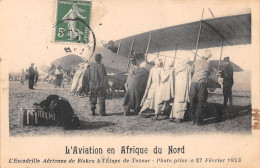 Tunisie - L'Escadrille Aérienne De Biskra (Algérie) à L'Etape De TOZEUR, 27 Février 1913 - Avions - Voyagé (2 Scans) - Tunisie