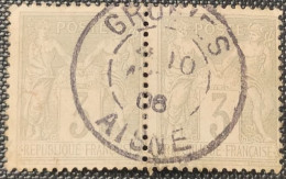 Sage N° 87 Avec Oblitération Cachet à Date En Paire  TTB - 1876-1898 Sage (Type II)