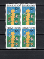 Slovakia 2000 Space, Europa CEPT Block Of 4 MNH - Europa