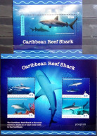 Antigua And Barbuda 2020, Caribbean Reef Shark, Two MNH S/S - Antigua E Barbuda (1981-...)