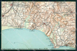 Agrigento Sciacca Menfi Castelvetrano Mappa 16 Cartolina RT2496 - Agrigento