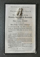 HENRI CHARLES FELIX VICOMTE CHARLIERS De BUISSERET ° BRUXELLES 1838 + MAISIÈRES 1893 / MARIE LE GENDRE De MONTENOL - Images Religieuses
