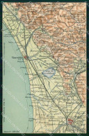 Lucca Pisa Viareggio Cartina Geografica Mappa 36 Cartolina RT2488 - Lucca