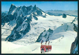 Francia Chamonix L'Aiguille Du Midi Teleferica Foto FG Cartolina MZ4681 - Forli