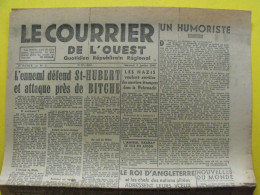 Le Courrier De L'Ouest N° 2 Mercredi 2 Janvier 1945. Angers De Gaulle Bitche Ramsay Athènes Budapest Saint Nazaire - Altri & Non Classificati