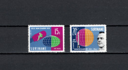 Suriname 1961 Space, Set Of 2 Dark Blue Type I MNH - América Del Sur