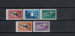 Suriname 1964 Space And Aviation Set Of 5 MNH - South America