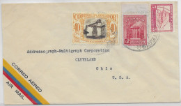 Ecuador Letter To Cleveland USA With Top Stamp From 1939 Sports Set - Ecuador