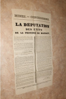 A VOIR !! ANCIENNE AFFICHE - 1836 - CONCESSION POUR LE CHARBONNAGE DE HAINE SAINT PIERRE ET LA HESTRE - Posters