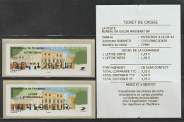 2 Atms, NABANCO, LETTRE VERTE DD 1.29 Et INTER. IP 1.96€. Hôtel De Ville, Salon De Provence, 4 04 24, Salon De Printemps - 2010-... Abgebildete Automatenmarke