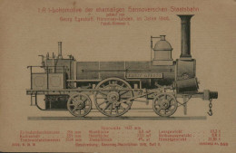 1 A 1 Lokomotive Der Ehemaligen Hannoverschen Staatsbahn Gebaut Von Georg Egestorff, 1846  - Hanomag - Eisenbahnen