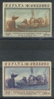 SPAIN,  1930, COLUMBUS LAVING PALOS STAMPS SET OF 2, #427 & 429, MM (*). - Ongebruikt