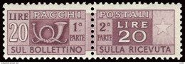 Trieste Pacchi Postali Lire 20 Soprastampa In Albino - Mint/hinged