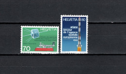 Switzerland 1979 Space, ESA, Satellite 2 Stamps MNH - Europe